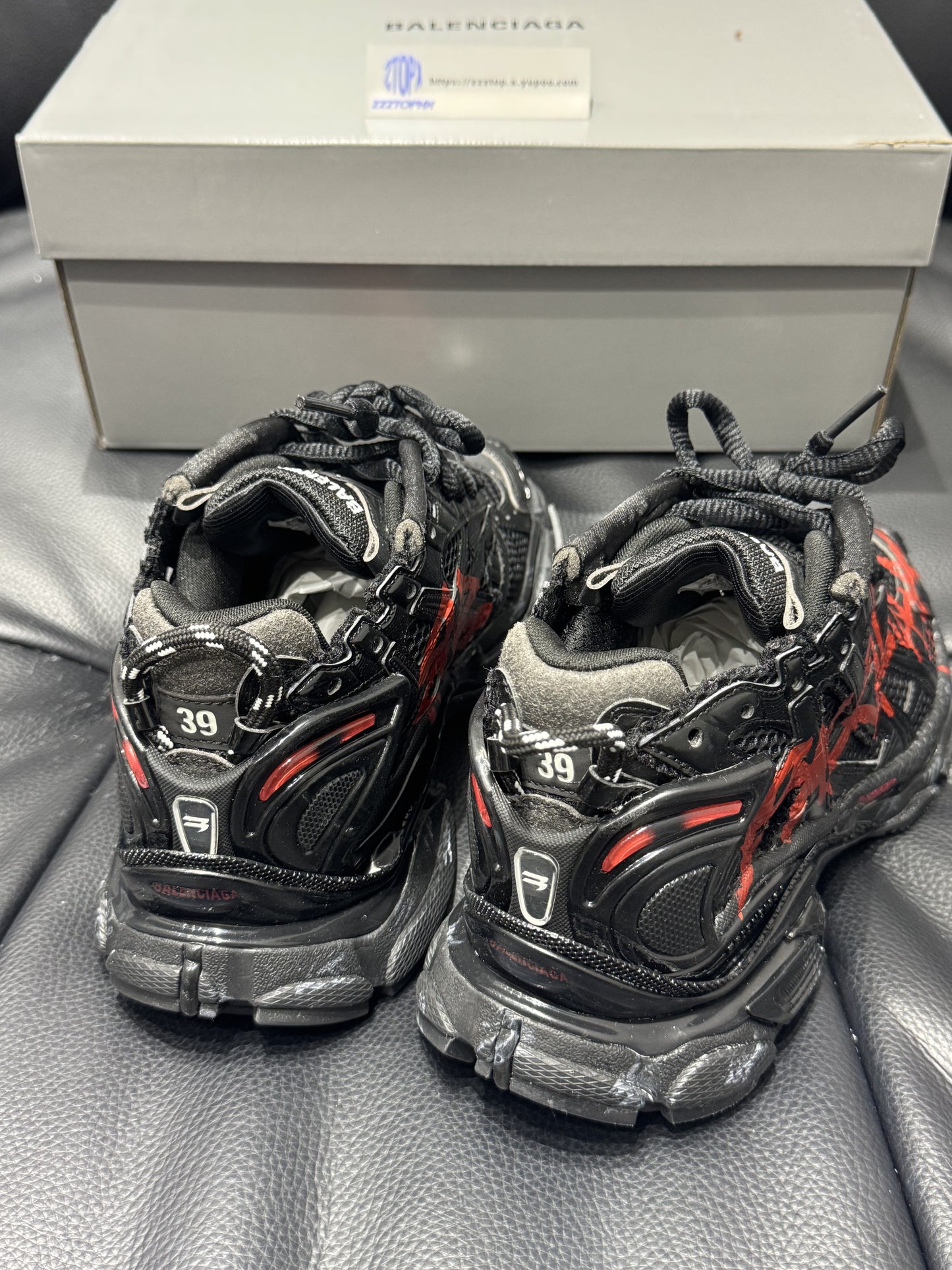 Balenciaga Runner Graffiti "Black Red"