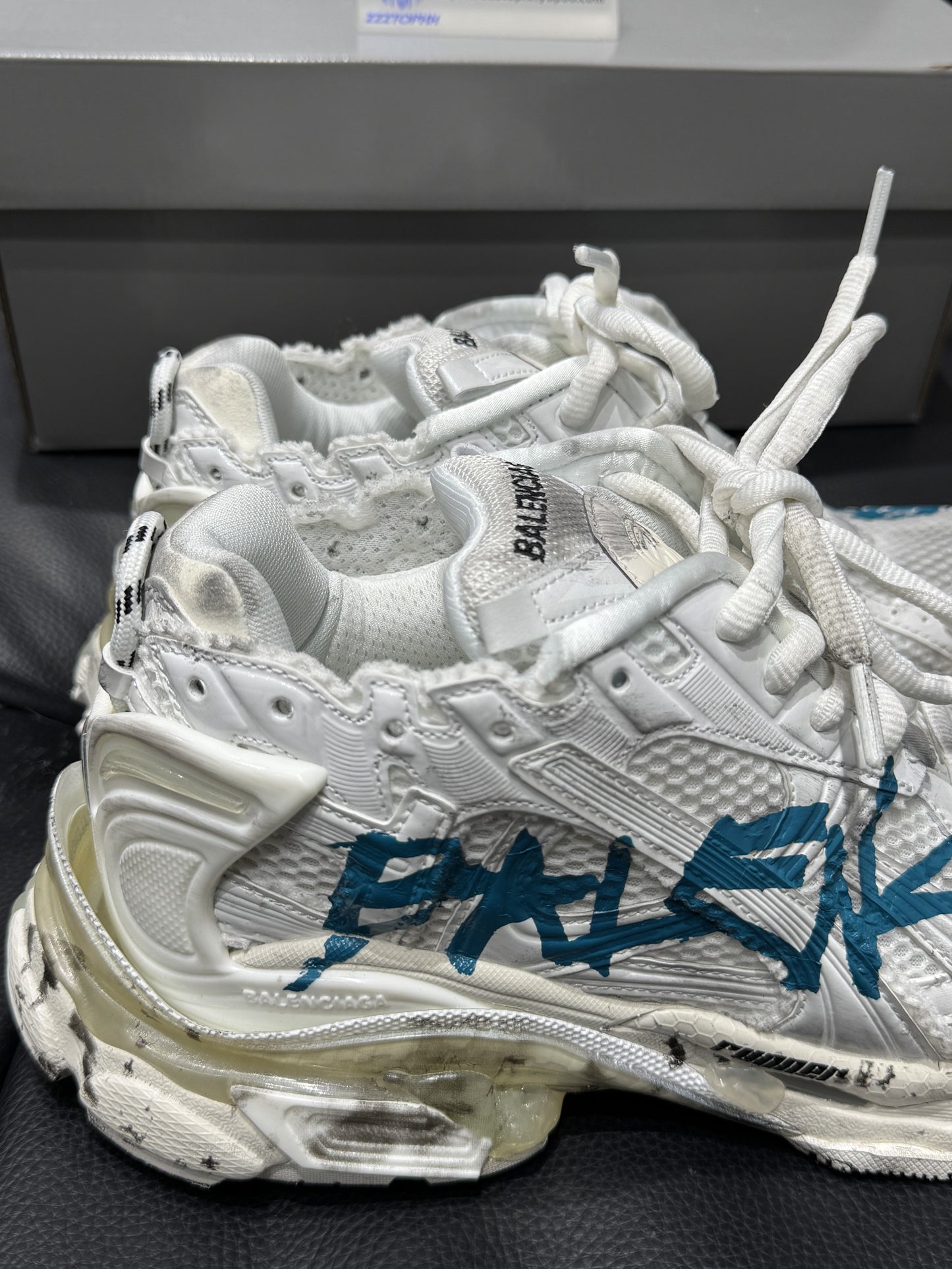 Balenciaga Runner Graffiti "White Blue"