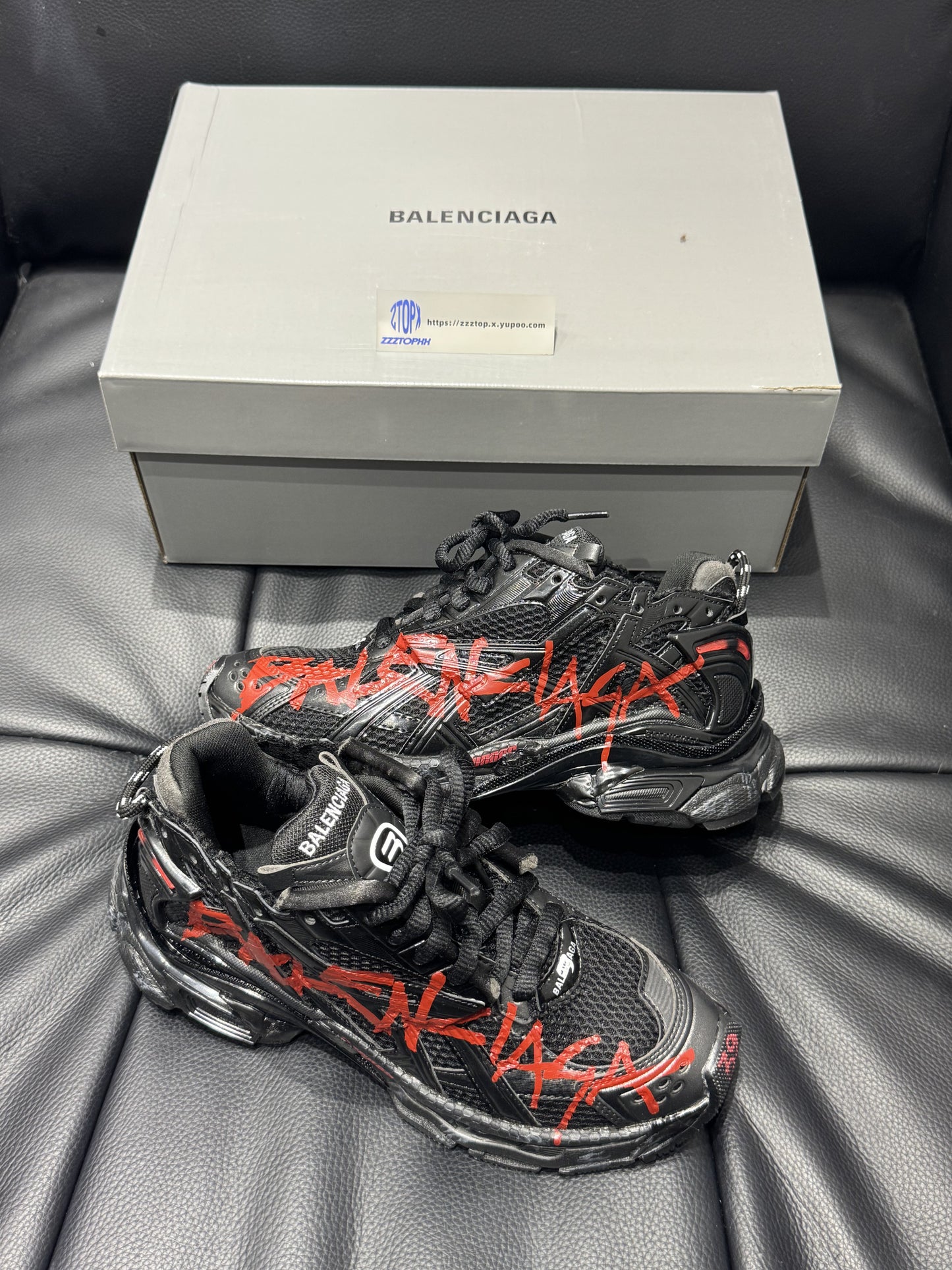 Balenciaga Runner Graffiti "Black Red"
