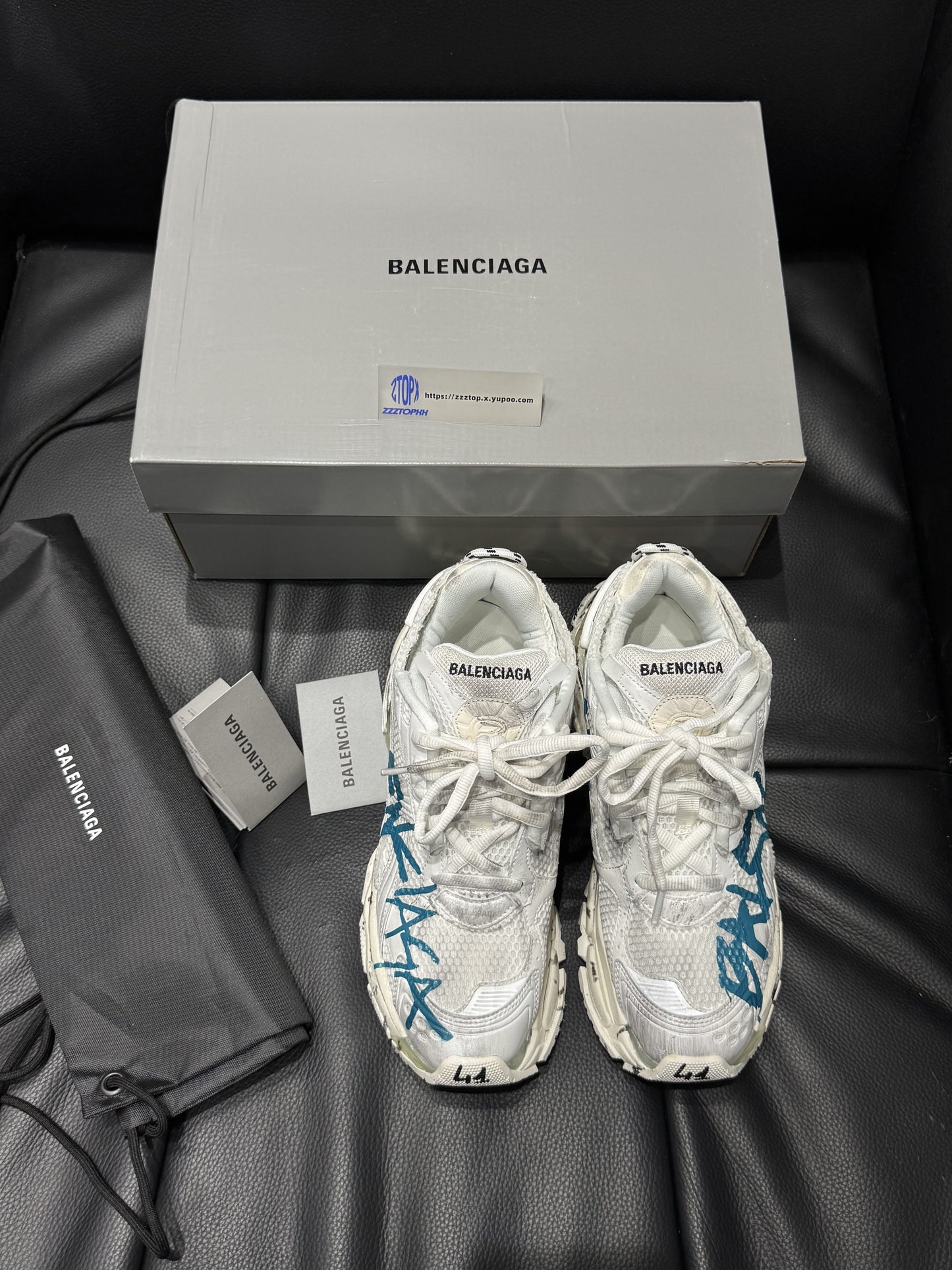 Balenciaga Runner Graffiti "White Blue"
