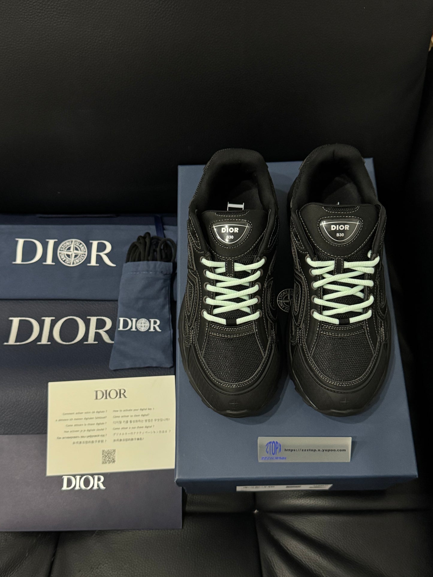 Dior B30 x Stone Island "Black"