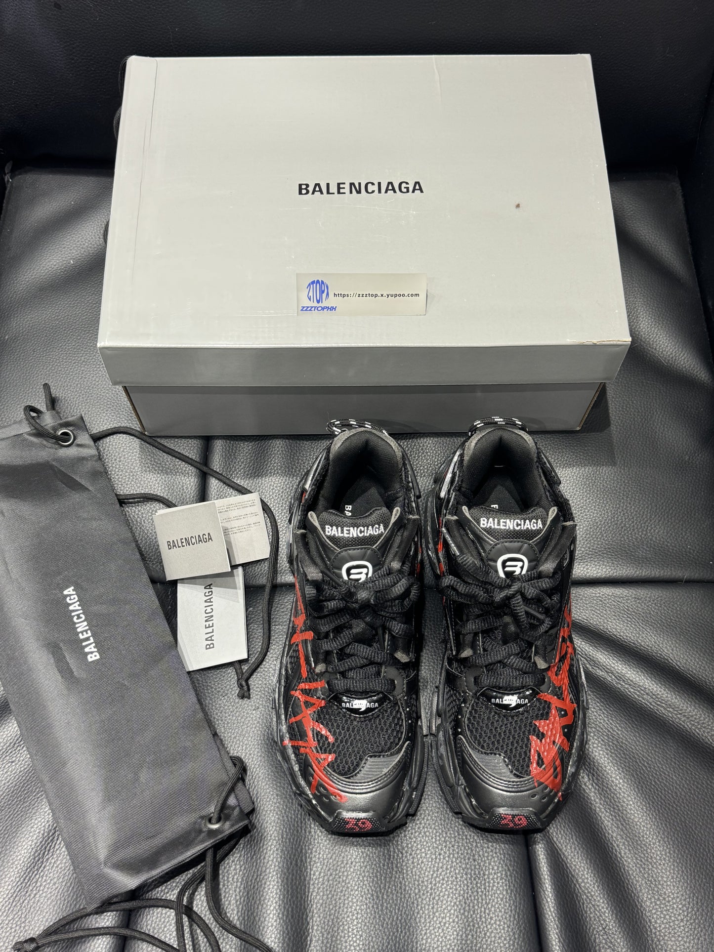 Balenciaga Runner Graffiti "Black Red"