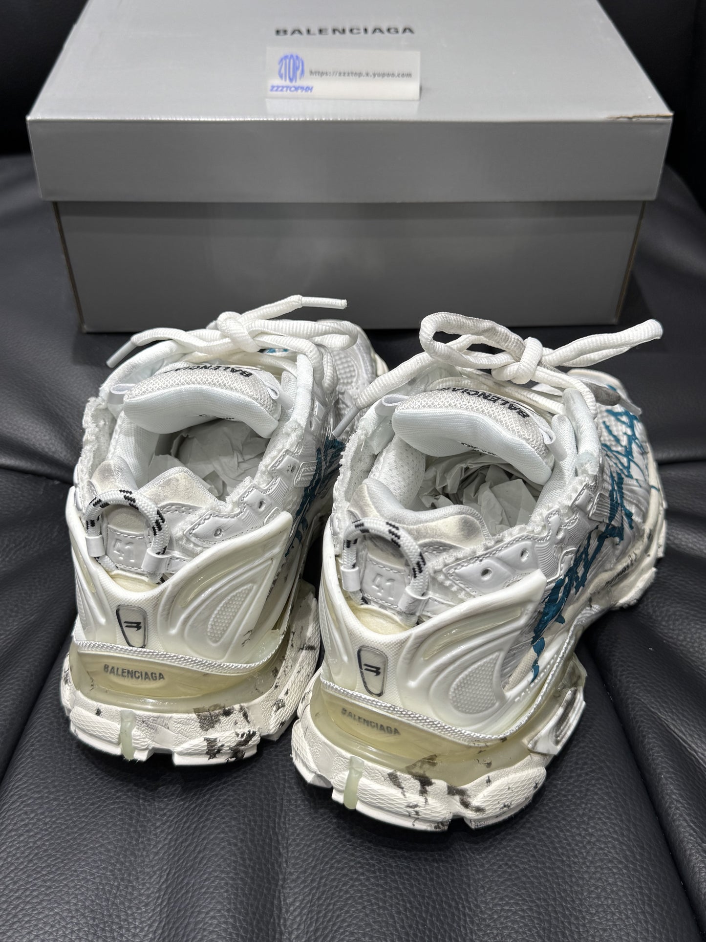 Balenciaga Runner Graffiti "White Blue"